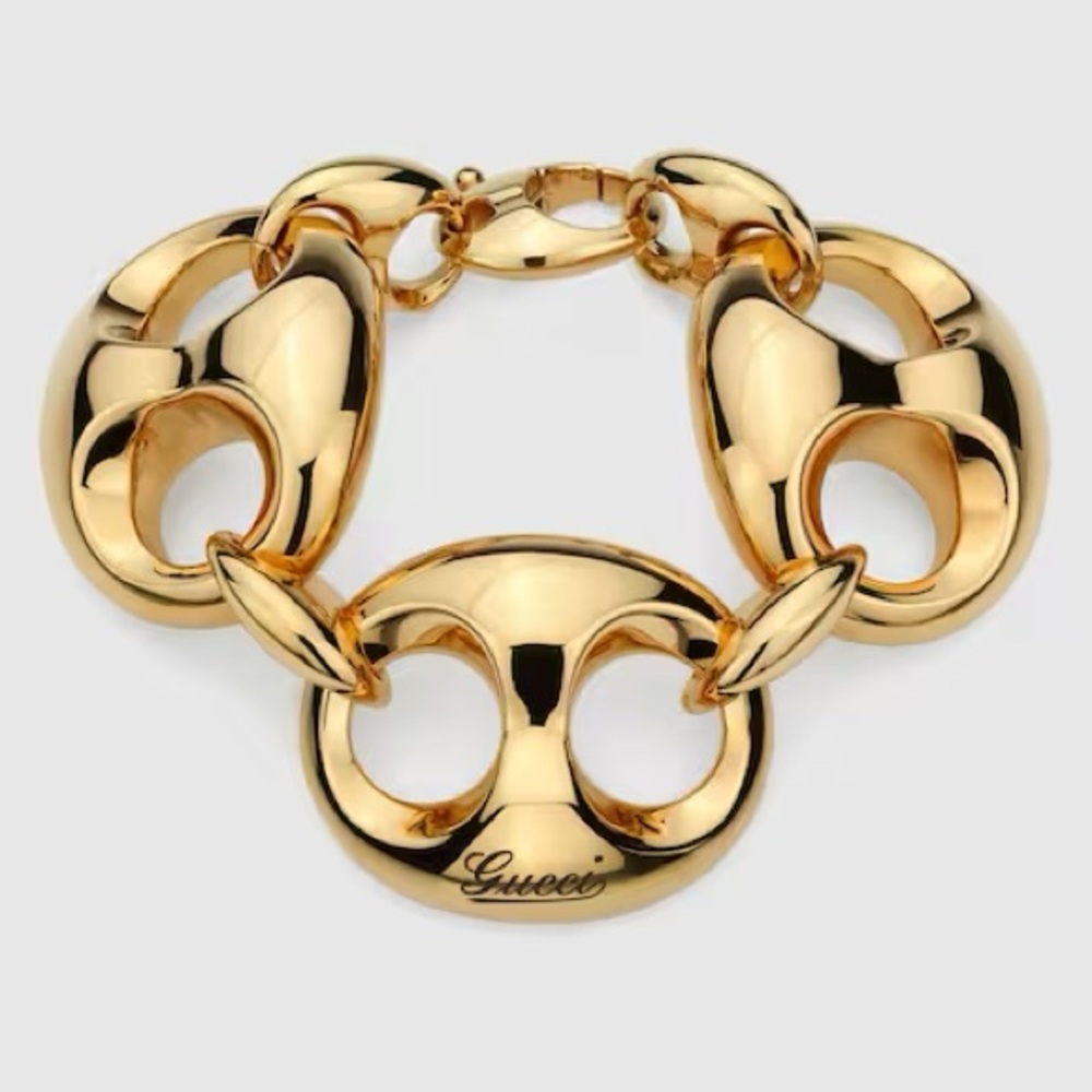 Gucci Women's Gold Link Bracelet (New w/o Tags) - Picture 2 of 3